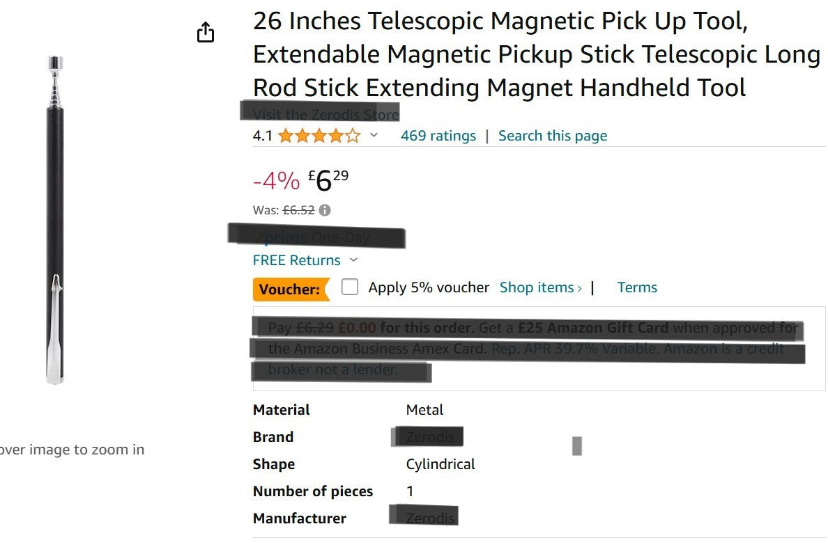 TL 06-1.0 Telescopic Adjustable Magnetic Pick-Up Tools Grip Extendable Long Reach Pen Handy Tool for Picking Up Nuts