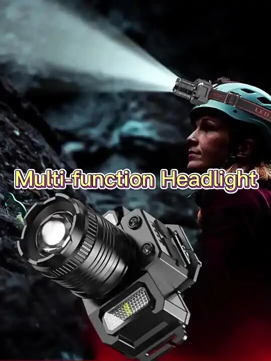 HL 04-5.0 Zoomable Usb Rechargeable Motion Sensor Waterproof LED Headlamp, Work Light...