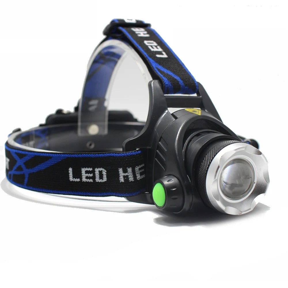 HL 01-13 Red/Green/Blue/White Light 4 In 1 Adjustable  Zoomable Focus LED Headlight, ideal for Fishing...