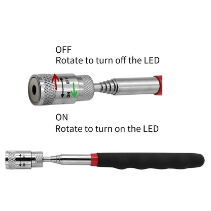 TL 04-2.5 Telescopic Adjustable Magnetic Pick-Up Tool with LED Light