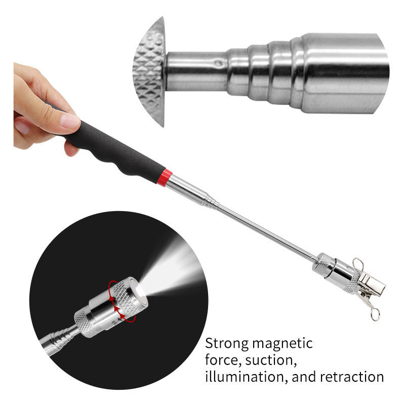 TL 04-2.5 Telescopic Adjustable Magnetic Pick-Up Tool with LED Light