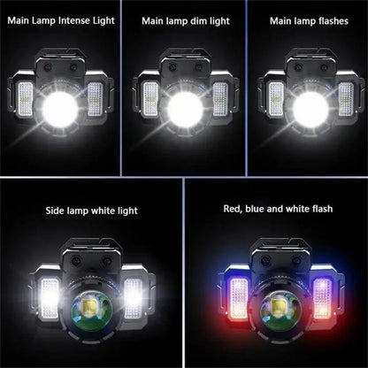 HL 03-5.0 Zoomable  Usb Rechargeable Motion Sensor Waterproof LED Headlamp, Work Light...