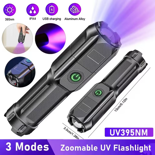 Mini Purple light Very Strong Led Flashlight High Power Rechargeable Flashlights Ultra Powerful Flashlight With Charging