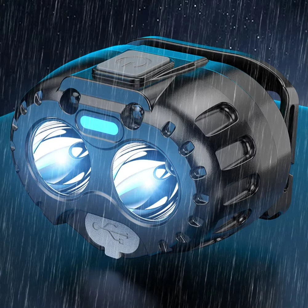 HL 02-5.0 Powerful LED Headlamp IPX4 Waterproof Emergency Head Flashlight 250LM XPE LED Headlamp 500mAh for Outdoor Fishing Camping Hiking