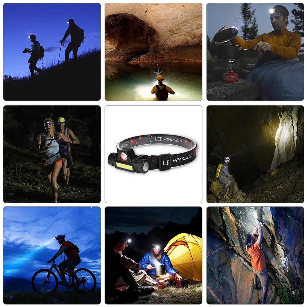 HL 10-2.5 Mini Multifunctional Portable LED Headlight & COB, Waterproof With Built-in  Rechargeable Battery and Mountable Magnets...