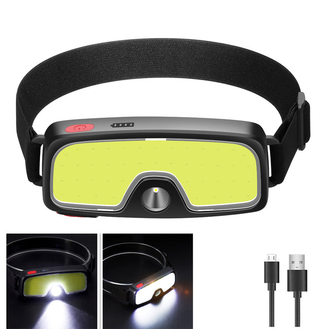 HL 14-3.5 New Upgrade Portable LED Head Lamp Built-in 1200mah Battery COB Headlight USB-C Rechargeable Waterproof Torch Camping Flashlight