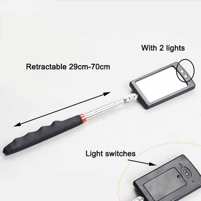 TL 02-2.8 360° Inspection Mirror LED Light Telescoping Mirrors Extend Mechanic Tools Inspection Mirror Telescopic Handle Repairing Tools